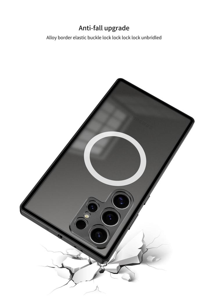 Samsung S25Ultra/S25+/S24+ Single-Sided Snap-Button Metal Phone Case