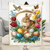 Springtime Bunny Garden Blanket,Suitable for sofas, offices, travel, living rooms, Gifts to relatives and friends, Blanket,Suitable for all seasons.