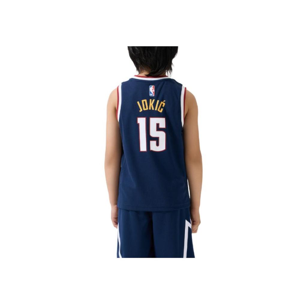 Nike Letter Print Fashion Sleeveless Kids Basketball Jersey Kids Jersey Dark-University-Blue HJ7787-419