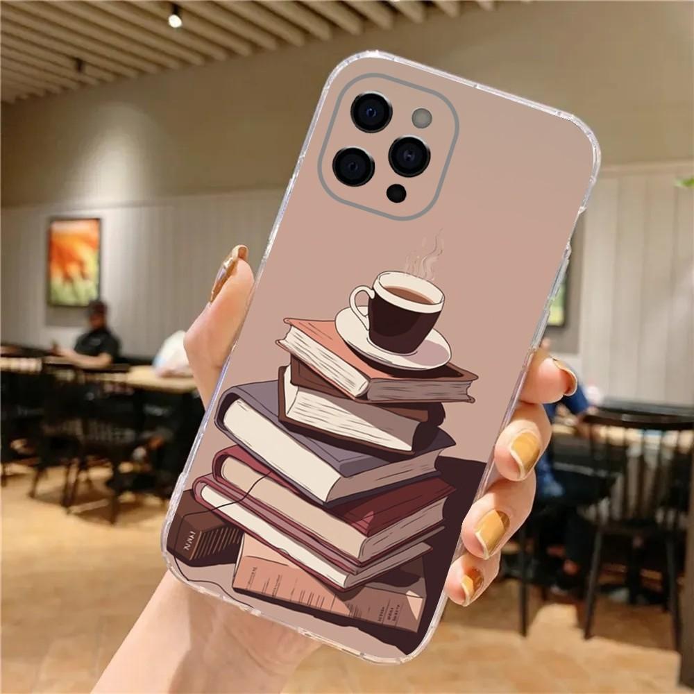 

Чехол для телефона Девочка, читающая на книжной полке для iPhone 15,14,13,12,11 Plus,Pro,Max,XR,XS,X,7,8 Plus,SE,Mini Прозрачный мягкий чехол iPhone11