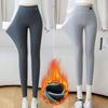 Women's Gray Velvet Leggings, Thick, High-Waisted, Slimming, Autumn/Winter 2026 Style