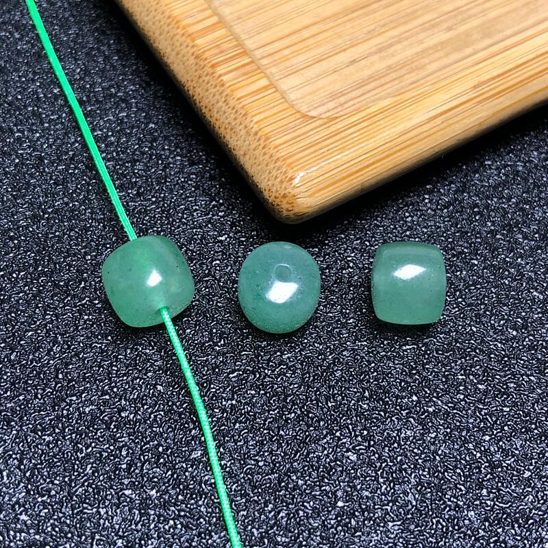 Green Agate Old Style Spacer Beads - Star Moon Bodhi Buddhist Beads for DIY Bracelets