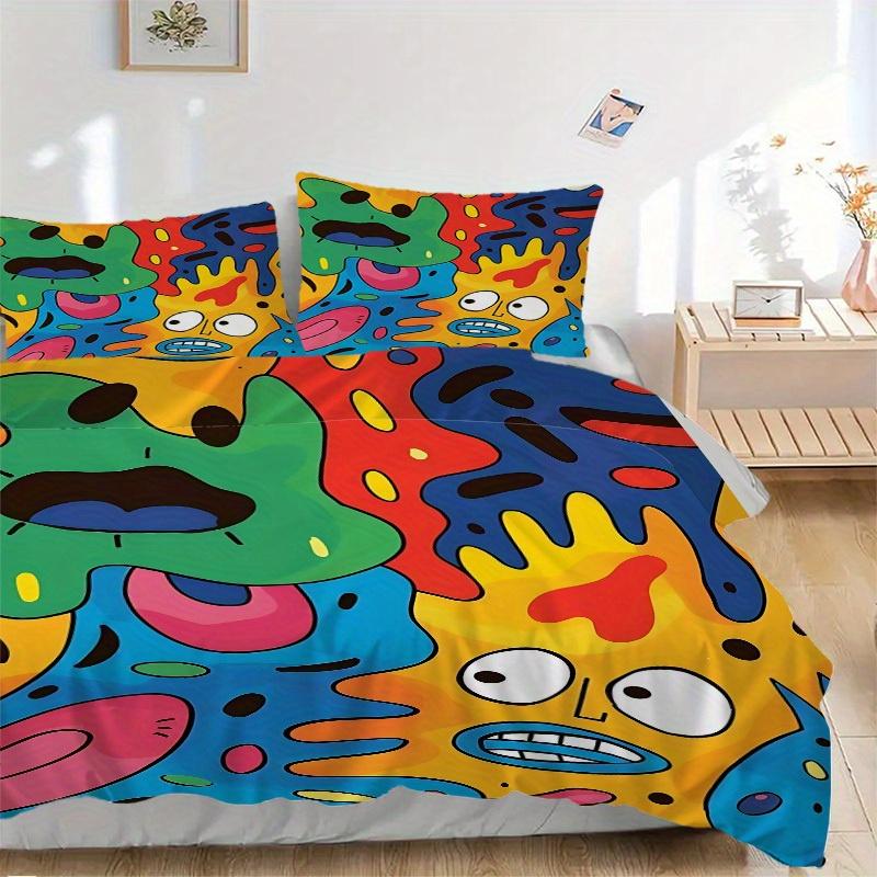 

3 шт. Постельное белье с абстрактным принтом, Дышащее и мягкое, Подходит для всех сезонов, Идеально для домашнего использования, Подходит для декора спальни 21126 135x200cm