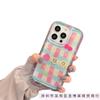 Striped plaid flower apple 15 mobile phone case iphone14promax transparent soft rubber 13/12/11 anti-drop xr