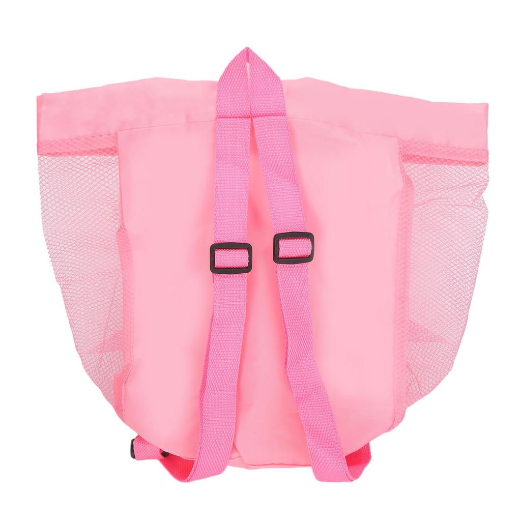 Kids Toy Storage Bag Extra Large Mesh Breathable Collapsible Beach Bag with Shoulder StrapPink