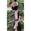 Used [New] 100% Linen Stole, Large Size, Spring/Summer, Shawl, Hemp Scarf, Unisex, Plain, Made in India, Light Gray [.a all over the world] (Silver)