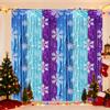 Snowflake Foil Fringe Curtains Metallic Silver Blue Snowflake Tinsel Streamer Photo Backdrop for Christmas Winter Wonderland Freeze Party Decoration