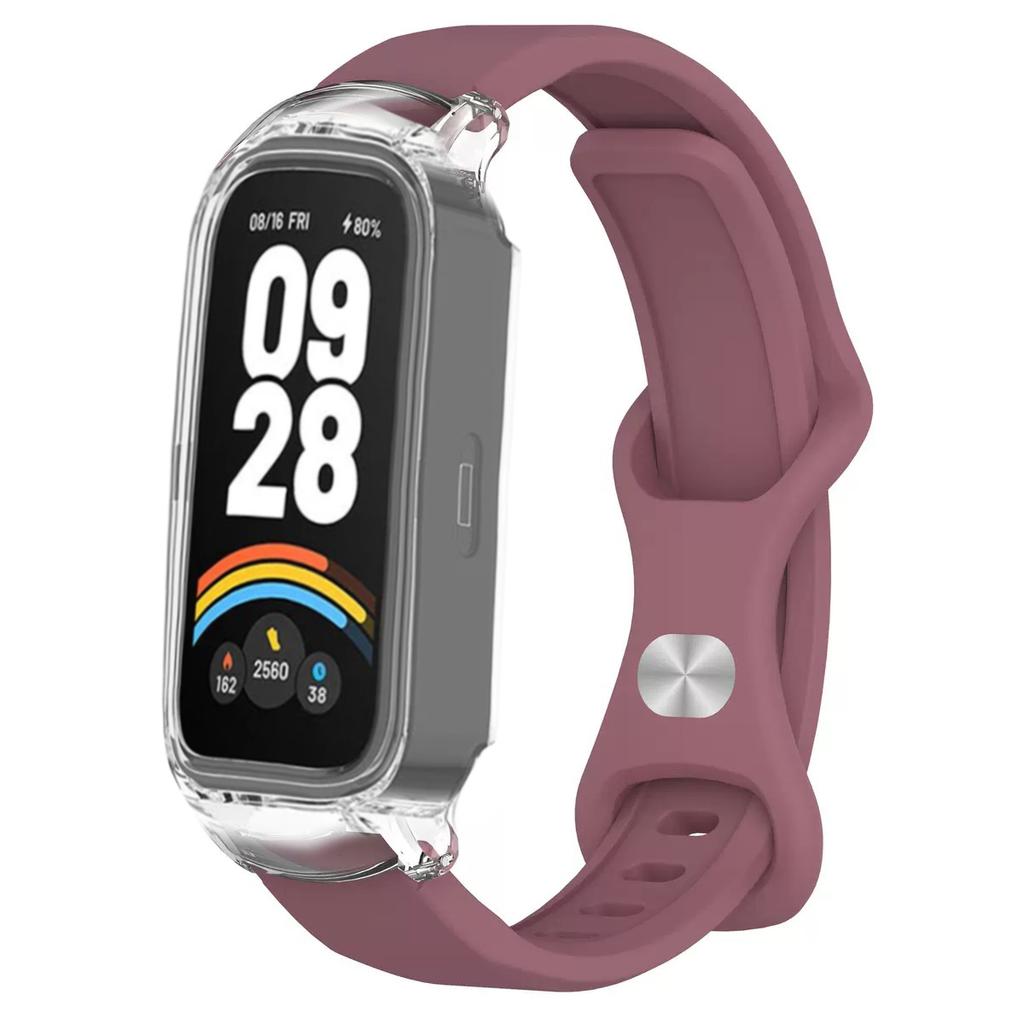 Case+Straps for Xiaomi mi band 9 8 active smar twatch correa accessories Silicone bracelet+Protective PC Cover for Redmi band 3