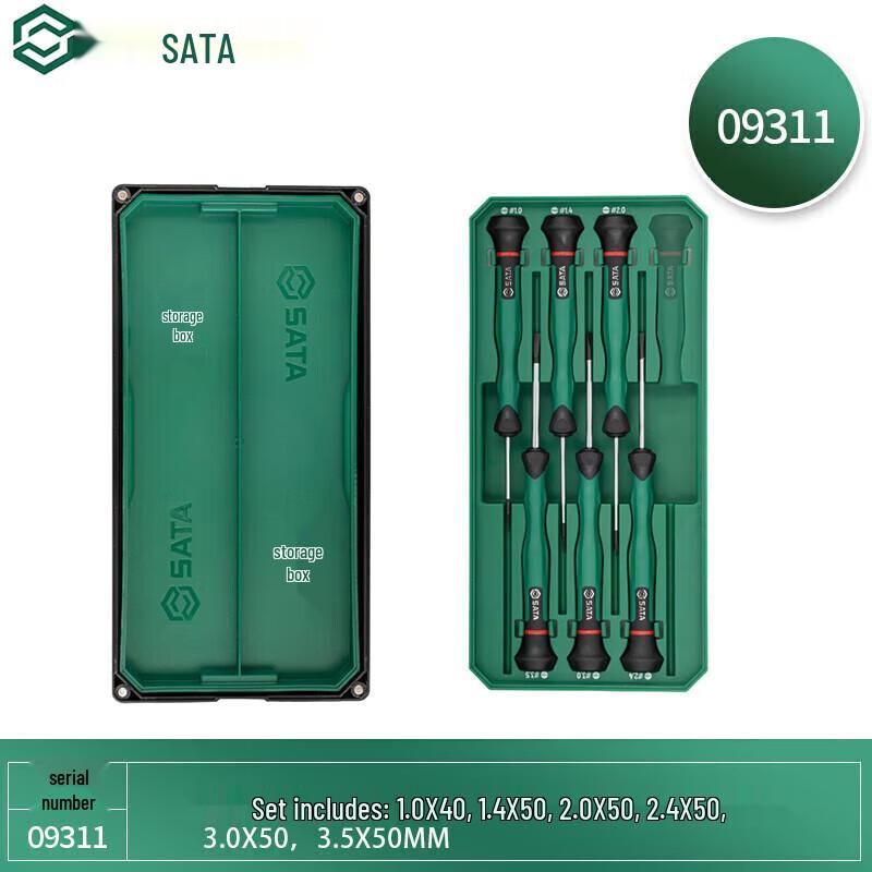 SATA 6-Piece Slotted Miniature Screwdriver Set