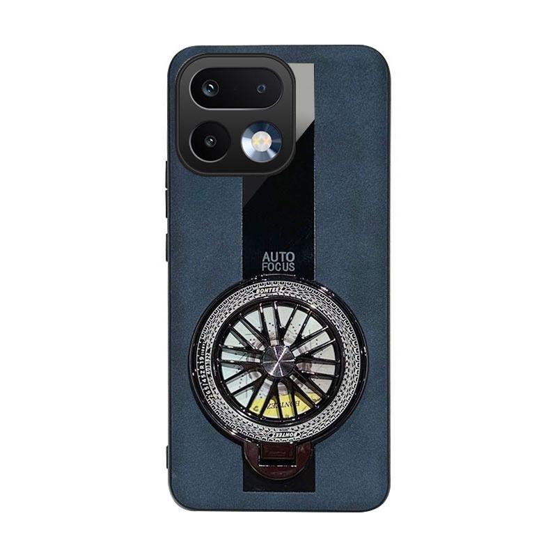 For Realme 16 Pro Case Business Gyro top Bracket Ring Holder Shockproof sheepskin Leather Soft Silicone Fashion for Realme 16 Pro Plus Back Cover
