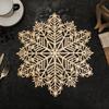 Snowflake Placemat Christmas Table Dining Mat Heat Insulated Cup Coaster Drink Coffee Pad Home Decoration