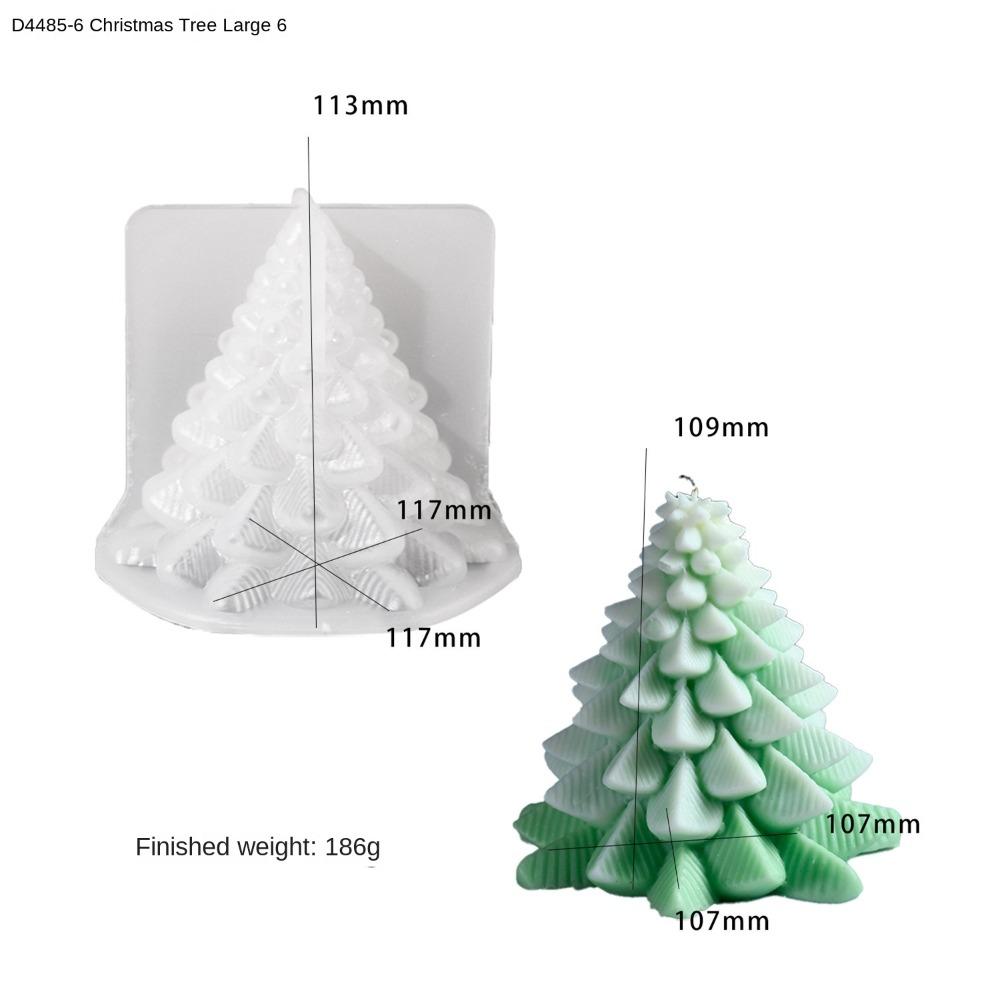 Silicone Candle Mold Tower Christmas Tree Resin Plaster Mold Scented Candle Molds  Party Decoration