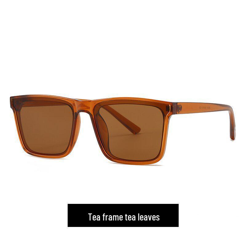 Unisex Polarized Square Frame Sunglasses with UV Protection