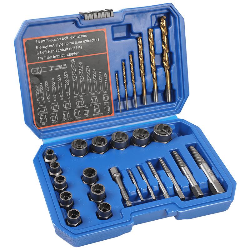 26-Piece Damaged Screw and Nut Extractor Set