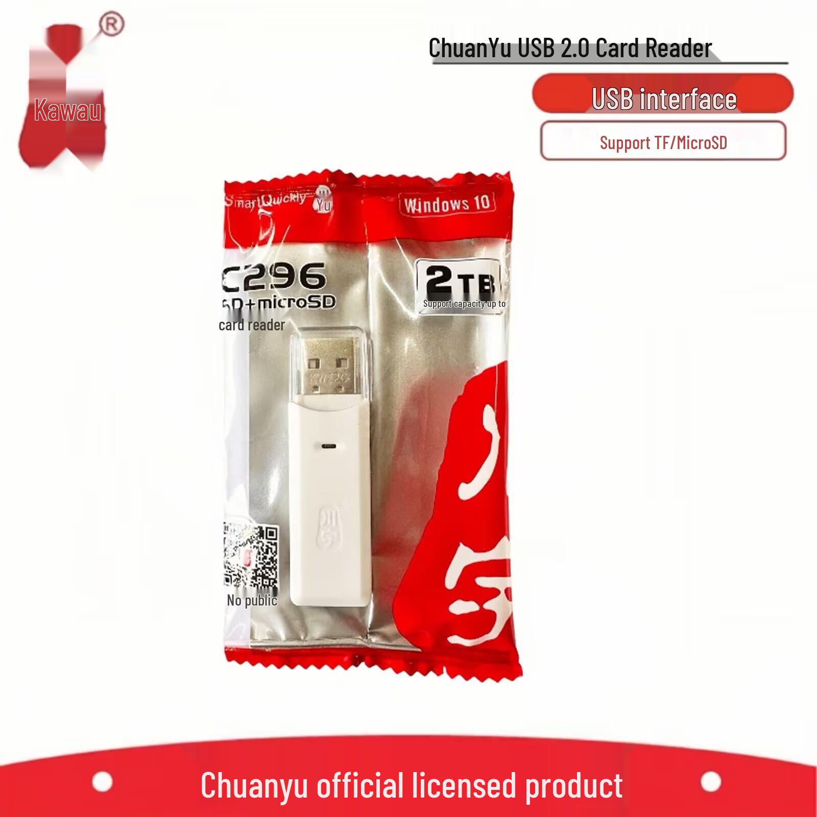 

Chuan Yu C296 High-Speed Multi-Functional Card Reader: Directly Reads TF, SD, microSD Cards