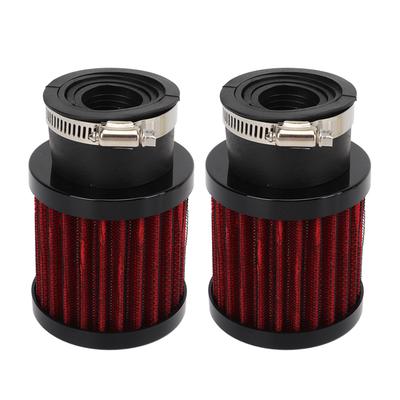 2 pçs Filtro de Ar 28-48mm Alta Eficiência de Filtração Universal para Ciclomotor Scooter ATV Moto de Terra 50cc 70cc 90cc 125cc Preto