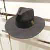 Chain Strap Straw Fedora Hat Flat Top Straw Hat Punk Style Sun Protection Outdoor Beach Straw Hat Sombrero Para Sol Mujer