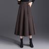 New Chinese Style Retro High-Waisted A-Line Midi Skirt