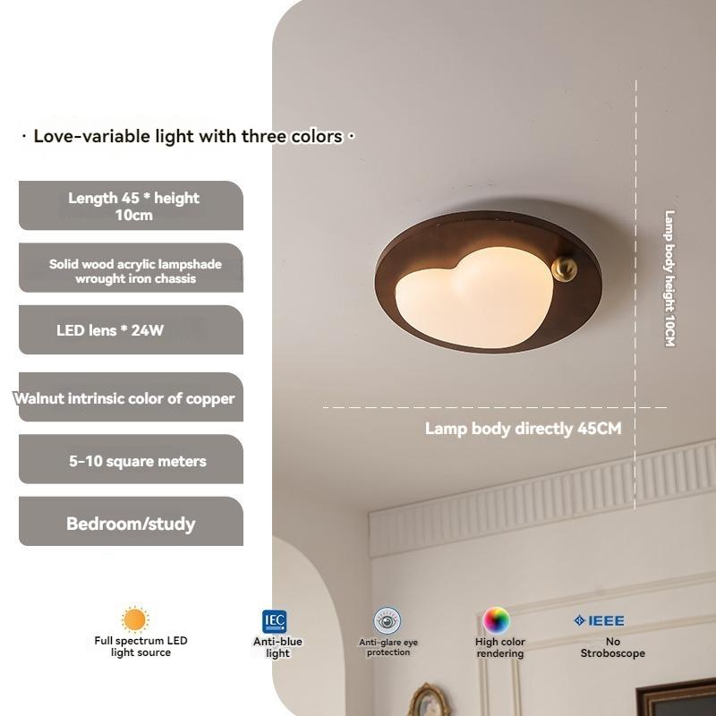 2024 New Led Wood Ceiling Light Bedroom Lamp Creative Cloud Star Living dining Lamp Home Decor  Retro Walnut Color Lamp Ceiling