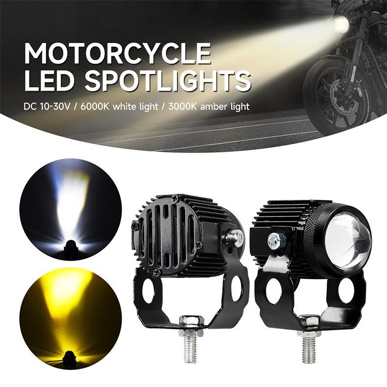 2PCS Relay Set Mini Driving Light Waterproof Motorcycle Light