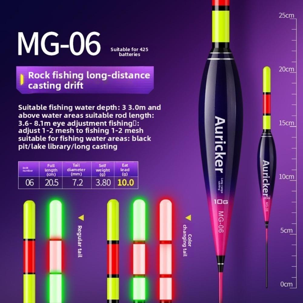 Indicator Electronic Fishing Float Buoy Strike Slip Drift Tube Light Float Bite and Change Colour Gravity Sensor Bobbers