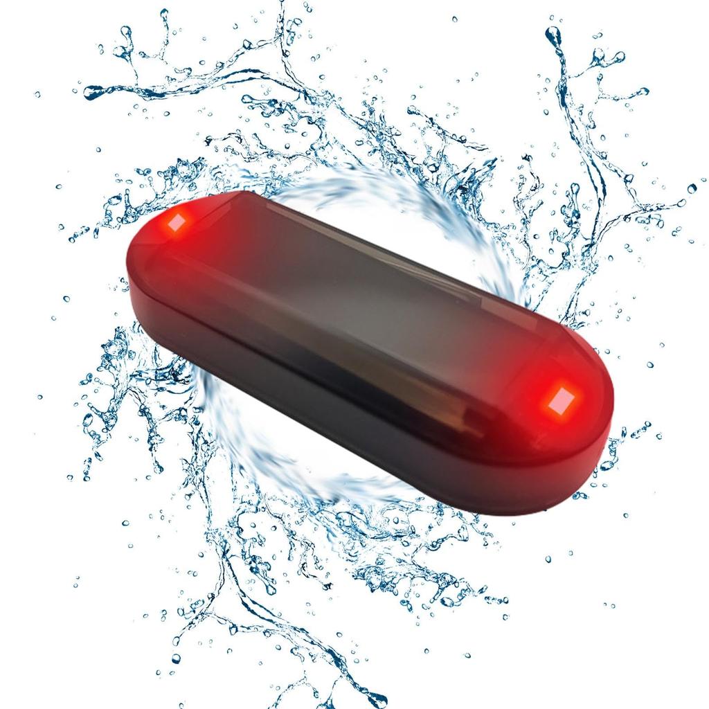 Dummy Car Warning Light,Solar Powered Fake LED Flashing Car Alarm To Prevent Theft |