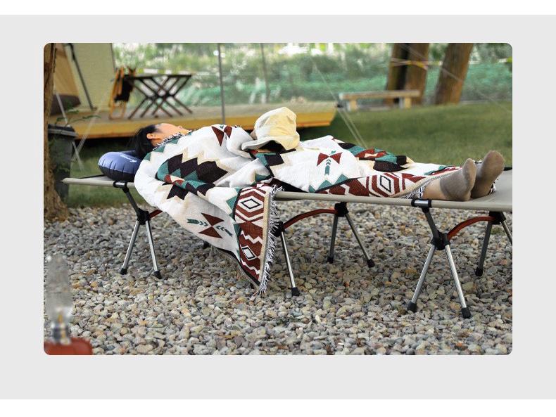 Ultra-Light Aluminum Folding Camp Bed for Camping, Office Naps, and Self-Driving Adventures
