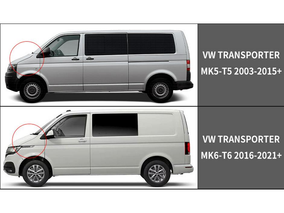 VW Transporter T5/T6 Window Visor Rain Shield Sunshade Deflector