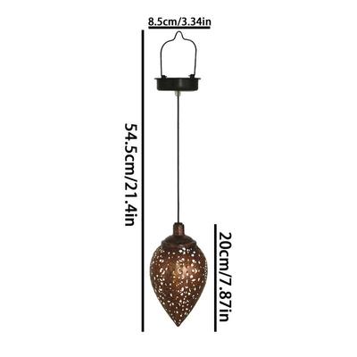 Solar Water Drop Garden Pendant Light