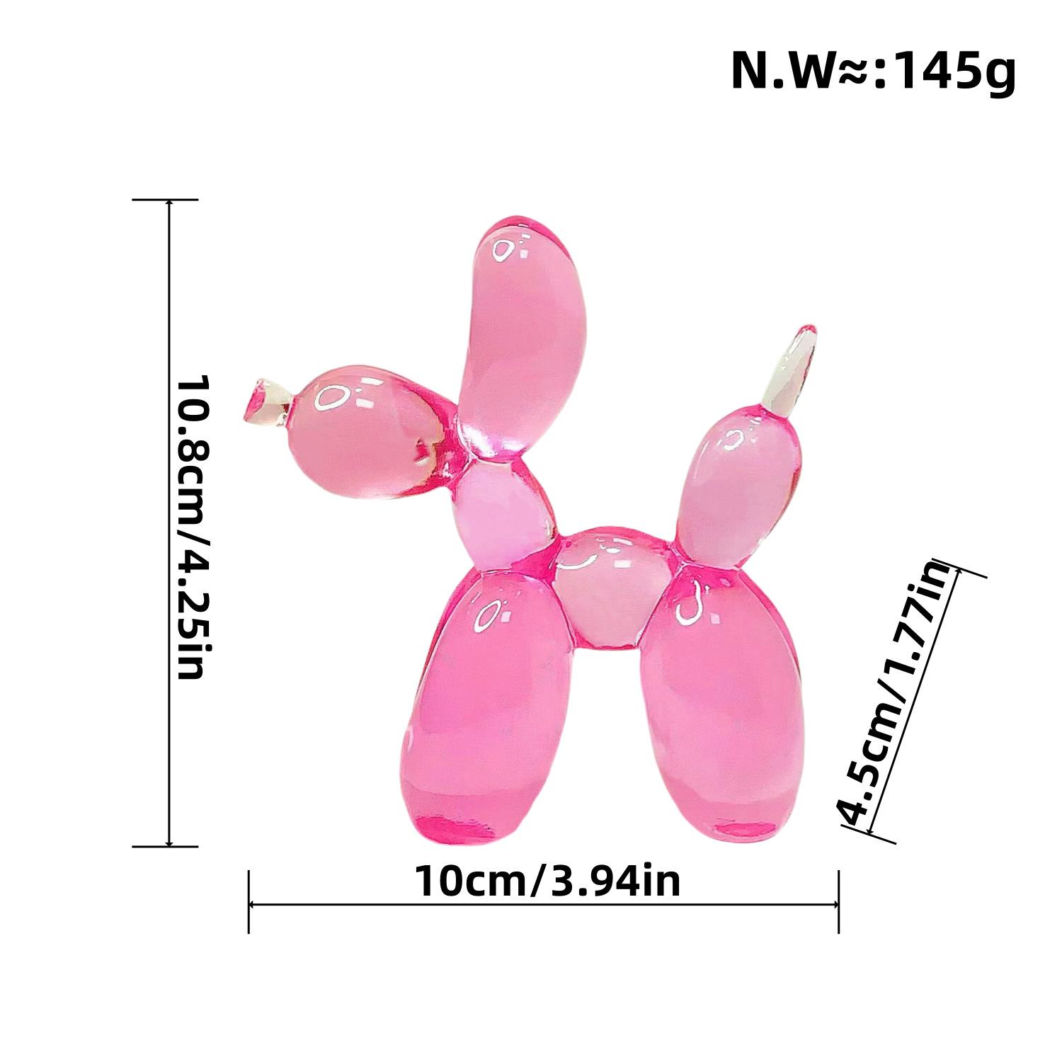 Colored Transparent Animal Sculpture Resin Unicorn Figurine Dog Sculpture Home Aesthetic Decoration Accessories Desktop Ornament