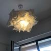 1 st Konst DIY Molnlampa Skärm Blomma Ljus Skärm Taklampskärm Dekoration