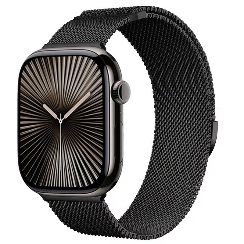

Ремешок Milanese для Apple Watch 10 42 мм 46 мм 9 8 7 41 мм 45 мм Ultra 49 мм мужской женский дышащий ремешок для iWatch 6 5 4 3 SE 44 мм 40 мм Series 10 46mm