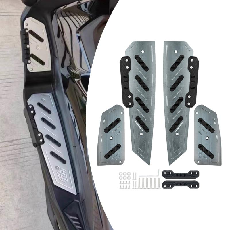 Motorrad-Fußrasten Rutschfeste Pedale mit Anti-Sturz-Pads Aluminium-Design Verbesserter Grip Einfache Montage für 350 NSS350