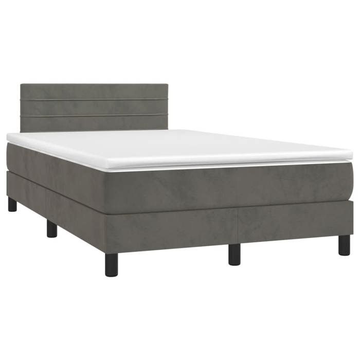 VidaXL Sommier à Lattes de Lit avec Matelas et LED, Lit Rembourré, Lit Double, Lit Adulte de Chambre à Coucher Intérieur, 3134454