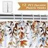 Winter Snow Forest Landscape Nature Shower Curtain Bathroom Home Decor Waterproof Fabric With 12 Bathtub Curtain and Mat
