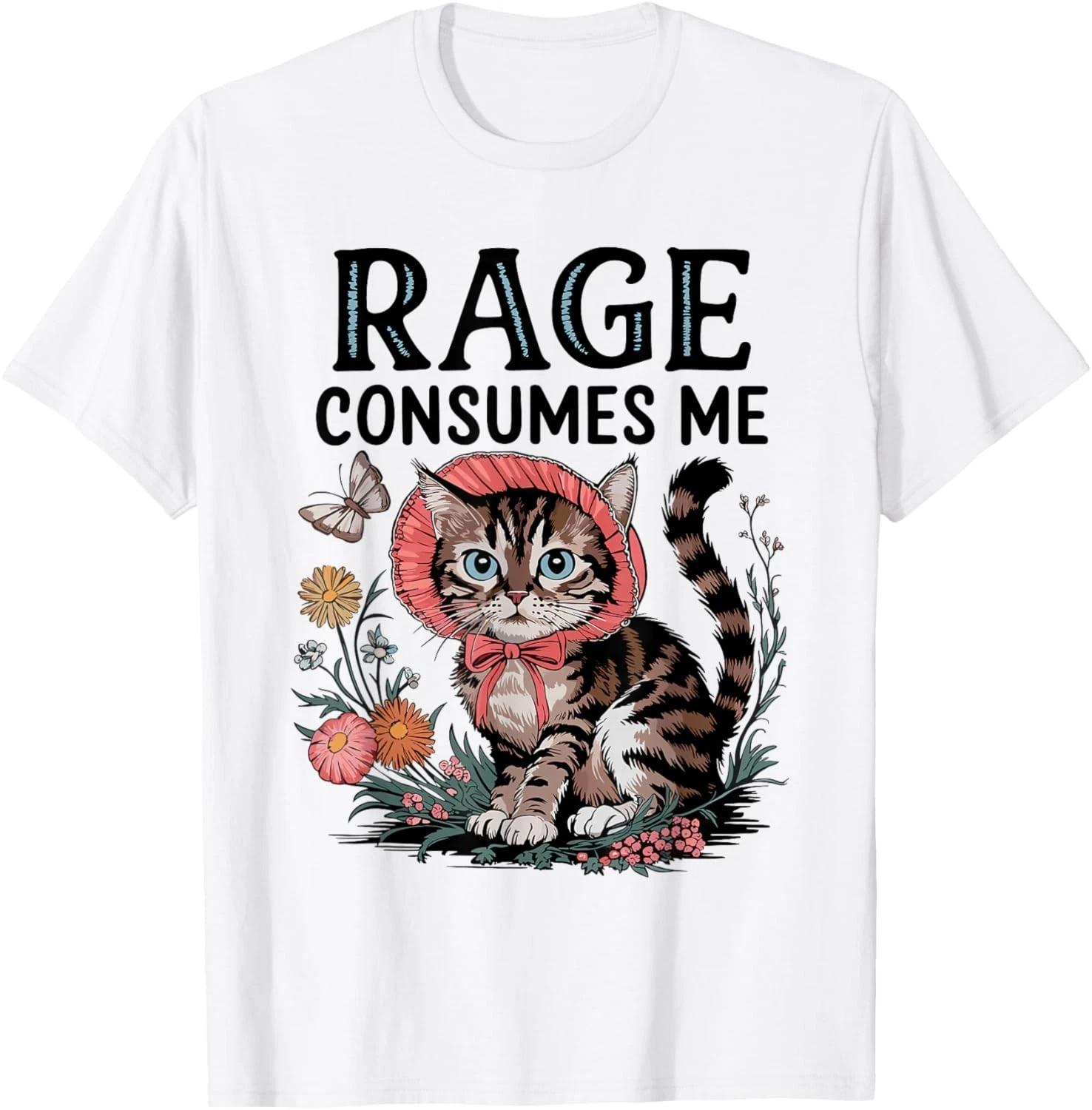 

Funny Rage Consumes Me Funny Cat Meme Funny Gift Unisex T-Shirt XL