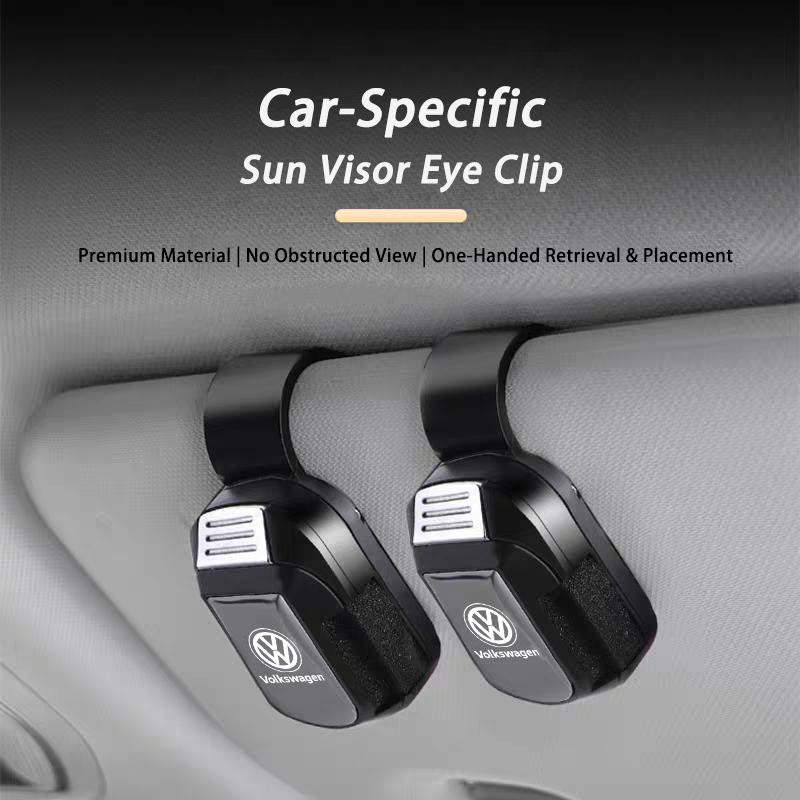 Car Eyeglass Storage Clip Sun Visor Sunglasses Card Holder for Volkswagen VW Golf ID3 T-Cross GTD Amarok T5 Phaeton GTI Teramont BGI1