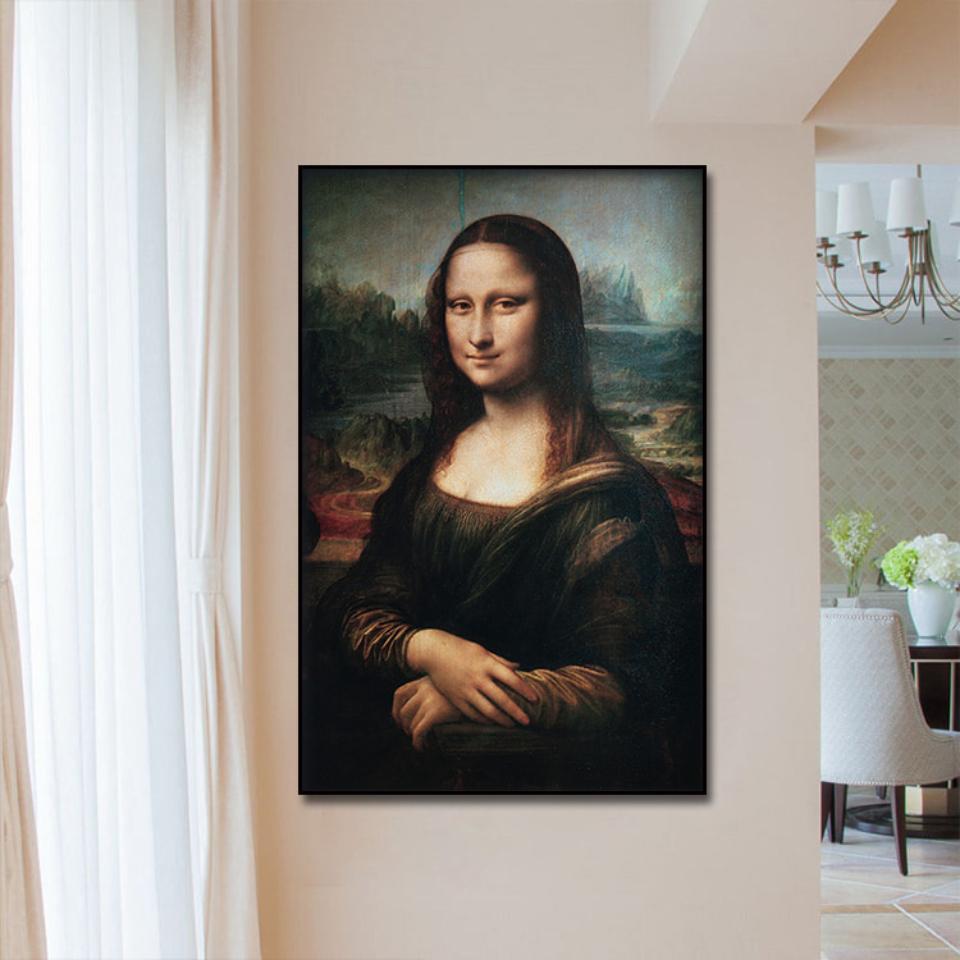 

Леонардо Мона Лиза плакат с улыбкой 1 шт. современный домашний декор стены холст картина искусство HD печать живопись на холсте для гостиной 21*30cm