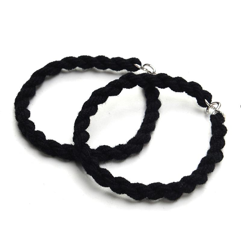 

2X Леггинсы Эластичная веревка Брюки Ремешок для брюк для верховой езды Резиновая лента чёрный