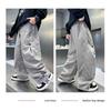 Boys Big Kids Casual Straight Wide Leg Cargo Long Pants