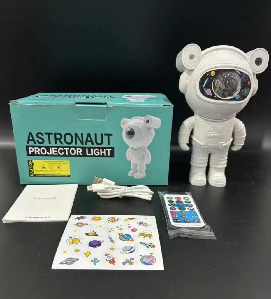 Galaxy Lighting for Kids: Bluetooth Astronaut Star Projector with LED Aurora & Moon Nebula Effects – Perfect Bedroom Night Light