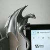 Cool Lying Dragon Figurine Monitor Decor Ornament, Unique Gaming Desktop Accessory for Esports Setup