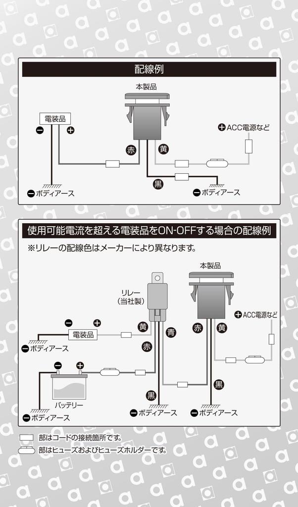 Amon ON-OFF Push Switch (for TOYOTA/DAIHATSU Vehicles), 12 VDC 500mA, Illumination Color: White 3217