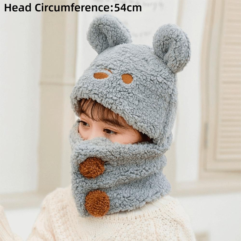 Cold Proof Scarf Hat Windproof Pullover Hat Cute Ear Protection Hat  for Children