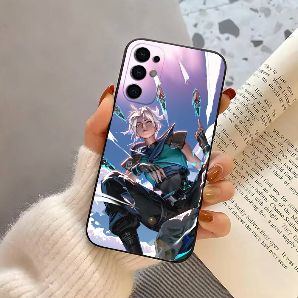 Cool Game V-Valorant J-Jett-ES Phone Case Black Silicone Soft For Samsung S25,S24,S21,S22,S23,S30,Ultra,S20,Plus,Fe,Lite