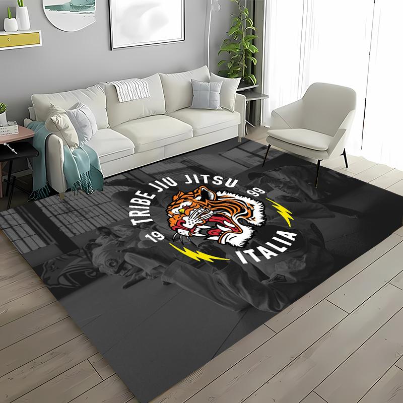 J1u-J1tsu Warrior Japanese B-Bjj Mma Area Rug,Carpet for Living Room Bedroom Sofa Doormat Decor,Kids Non-slip Floor Mat Alfombra