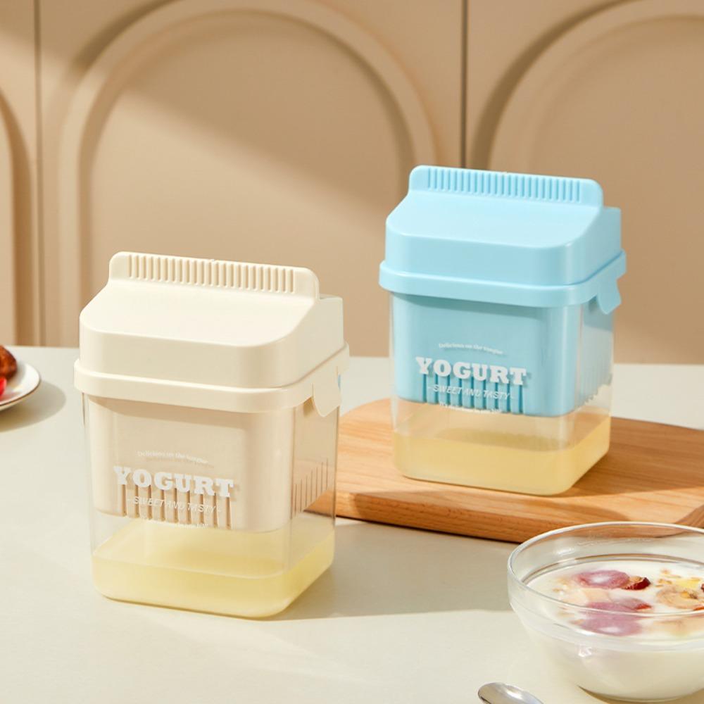 Spring Press Type Yogurt Filter Milk Box Shape Yogurt Maker Portable Whey Separator  Fridge
