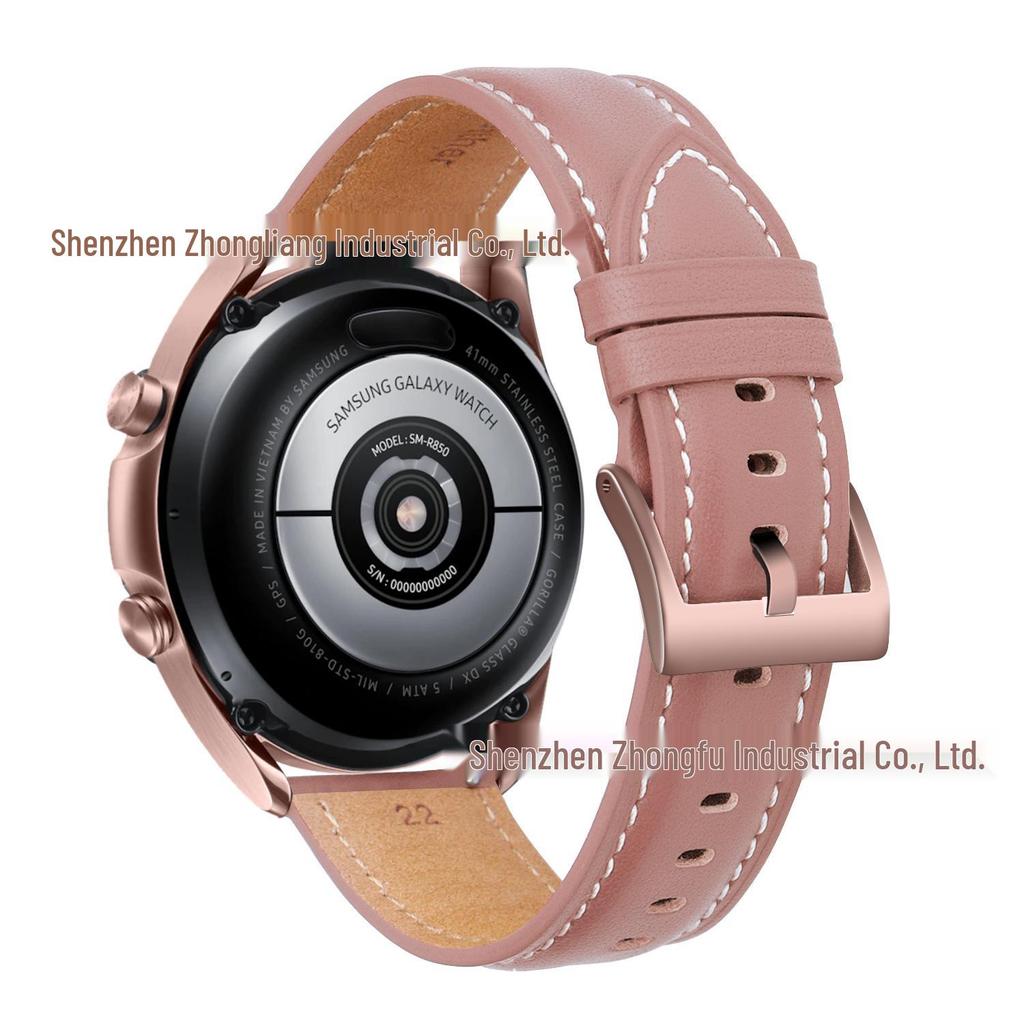 22mm Genuine Leather Strap for Samsung Galaxy 20, Huawei 46mm, and Xiaomi Sports Models