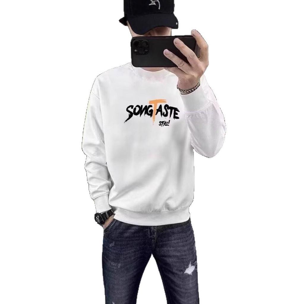Herren Herbstmode Übergroßes Rundhals Langarm Sweatshirt