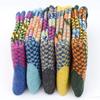 Womens Vintage Winter Soft Warm Thick Cold Knit Wool Socks Geometry Print